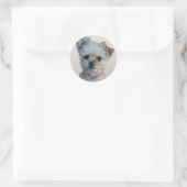 Kleiner Hundeaufkleber Runder Aufkleber (Tasche)