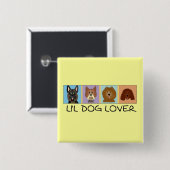 Kleiner Hundeliebhaber-T-Shirts und Geschenke Button (Vorne & Hinten)
