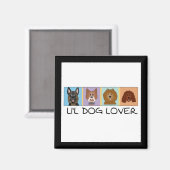 Kleiner Hundeliebhaber-T-Shirts und Geschenke Magnet (Vorderseite/Rückseite)