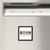 Kleiner Hundeliebhaber-T-Shirts und Geschenke Magnet (In Situ (Geschirrspüler))