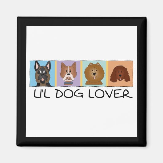 Kleiner Hundeliebhaber-T-Shirts und Geschenke Magnet (Vorne)