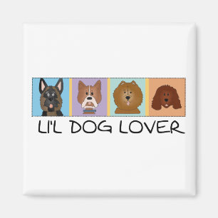 Kleiner Hundeliebhaber-T-Shirts und Geschenke Magnet