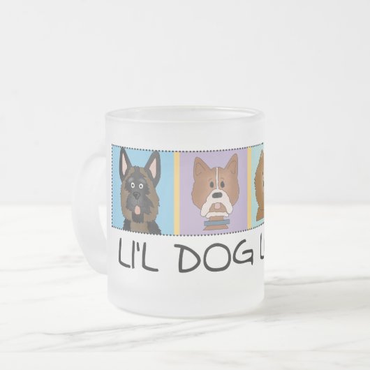 Kleiner Hundeliebhaber-T-Shirts und Geschenke Mattglastasse (Vorderseite Links)