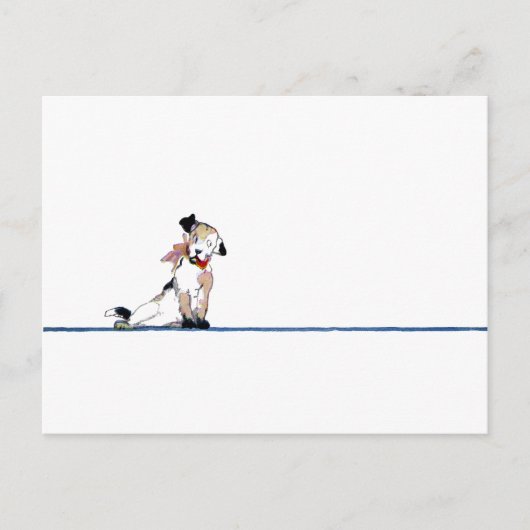 Kleiner Hundeunterschied Postkarte (Vorderseite)