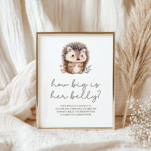 Kleiner Igel, großer Bauch - Babyshower-Spiel Poster