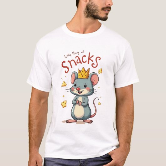 Kleiner Imbiss - Funny Cartoon Mouse Cheese T-Shirt (Vorderseite)