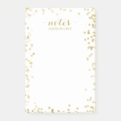 Kleiner Imitat-Goldconfetti-personalisierte Post-it Klebezettel (Vorderseite)