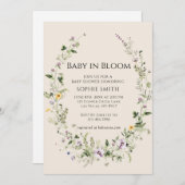 Kleiner in der Blütendusche Einladung (Vorne/Hinten)