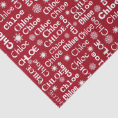 KLEINER Individuelle Name mit Schneeflocken Seidenpapier (Detail)