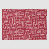 KLEINER Individuelle Name mit Schneeflocken Seidenpapier (Vorderseite)