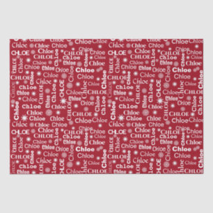 KLEINER Individuelle Name mit Schneeflocken Seidenpapier