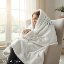 Kleiner, individueller Sherpa-Blanket - Branding f