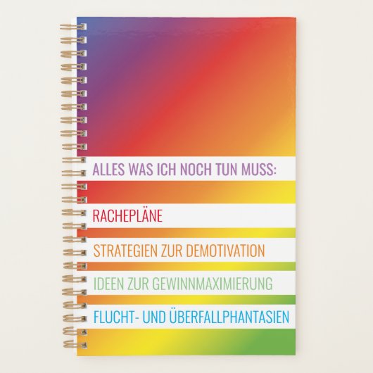 Kleiner ironischer Planer (Vorderseite)