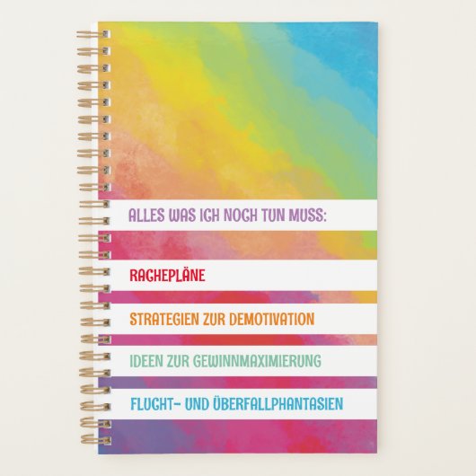 Kleiner ironischer Planer (Vorderseite)