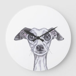 KLEINER ITALIENISCHER GREYHUND g869 Große Wanduhr
