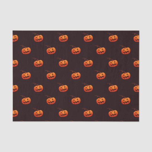Kleiner Jack O' Lanterns 10lb Gewebepapier, weiß Seidenpapier (Vorderseite)