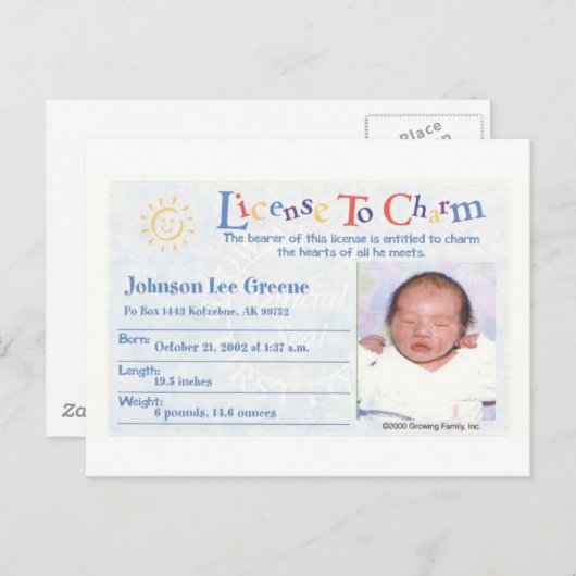 kleiner Jak Postkarte (Vorne/Hinten)