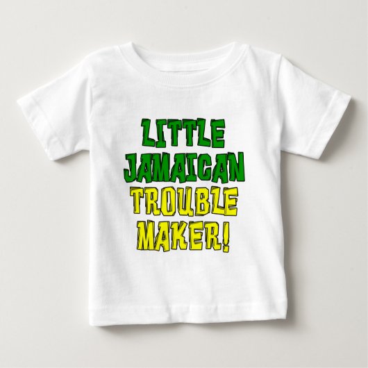 Kleiner jamaikanischer Trouble Maker Baby T-shirt (Vorderseite)
