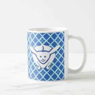 Kleiner japanischer Hase, blau Kaffeetasse