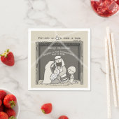 Kleiner Junge an der Manger-Merry-Weihnachtsfeier Serviette (Beispiel)