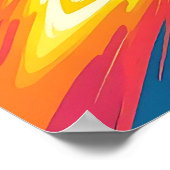 Kleiner Junge auf einem Raketenschiff, der durch d Poster (Ecke)