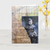 Kleiner Junge Collage Karte (Gelbe Blume)