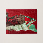 Kleiner Junge, der einen Hund verziert Puzzle (Horizontal)