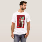 Kleiner Junge, der einen Hund verziert T-Shirt (Vorne ganz)