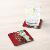 Kleiner Junge, der einen Hund verziert Untersetzer (Rechte Seite)