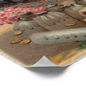 Kleiner Junge, der Geld im Zug abpumpt Poster (Ecke)