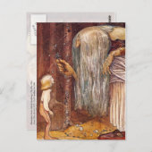 Kleiner Junge, der Trollkraut bekommt Postkarte (Vorne/Hinten)