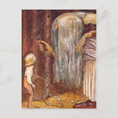 Kleiner Junge, der Trollkraut bekommt Postkarte (Vorderseite)