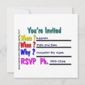 Kleiner Junge Einladung (Rückseite)