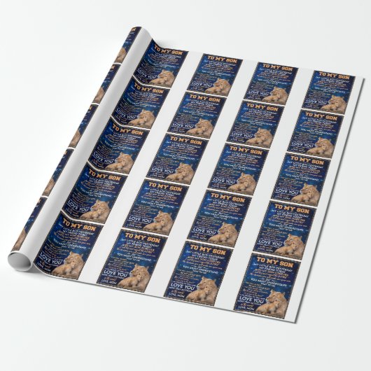 Kleiner Junge gestern Freunde heute Löwe Mama zu S Geschenkpapier (Ungerollt)