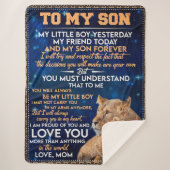 Kleiner Junge gestern Freunde heute Löwe Mama zu S Sherpadecke (Vorderseite)