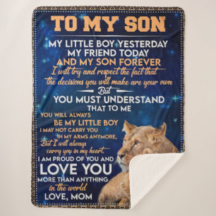 Kleiner Junge gestern Freunde heute Löwe Mama zu S Sherpadecke