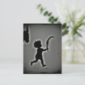 Kleiner Junge mit einer Palm Frond Postkarte (Stehend Vorderseite)