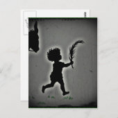 Kleiner Junge mit einer Palm Frond Postkarte (Vorne/Hinten)