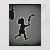 Kleiner Junge mit einer Palm Frond Postkarte (Vorderseite)