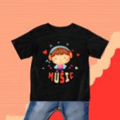 Kleiner Junge mit Musik Baby T-shirt