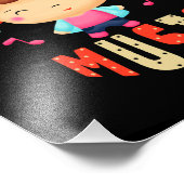 Kleiner Junge mit Musik Fotodruck (Ecke)