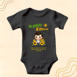 Kleiner Junge mit Sonnenblumen Baby Strampler