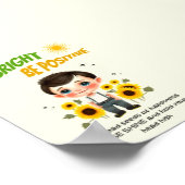 Kleiner Junge mit Sonnenblumen Poster (Ecke)