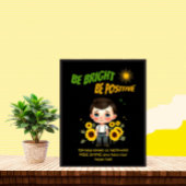 Kleiner Junge mit Sonnenblumen Poster