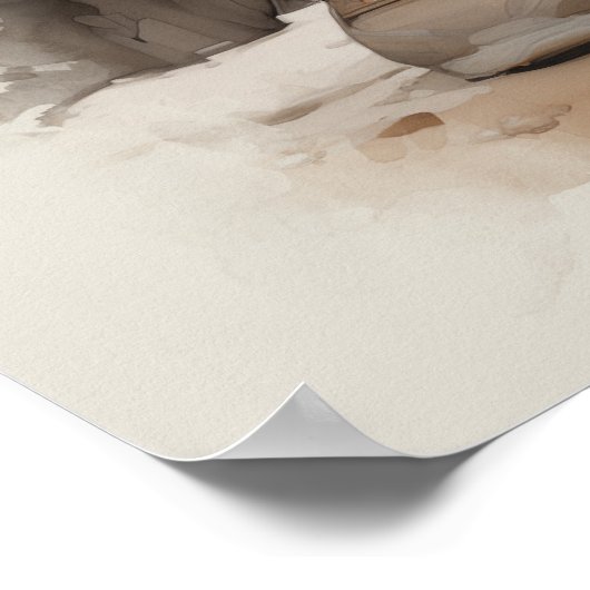 Kleiner Junge und Hund Poster (Ecke)