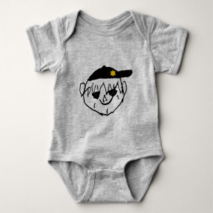 Kleiner Junge zeichnet  Baseballkappe mit Stern Baby Strampler