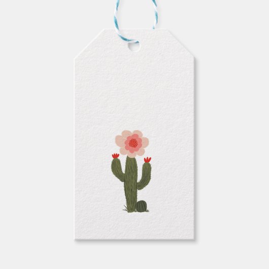 Kleiner Kaktus Geschenkanhänger (Vorderseite)