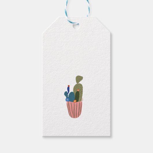 Kleiner Kaktus Geschenkanhänger (Vorderseite)