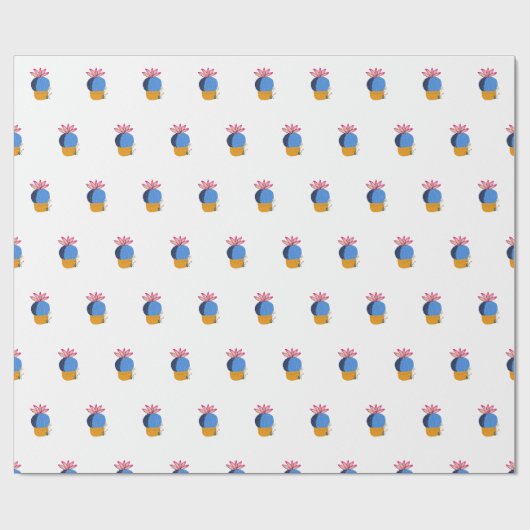 Kleiner Kaktus Geschenkpapier (Flach)