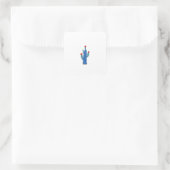 Kleiner Kaktus Quadratischer Aufkleber (Tasche)